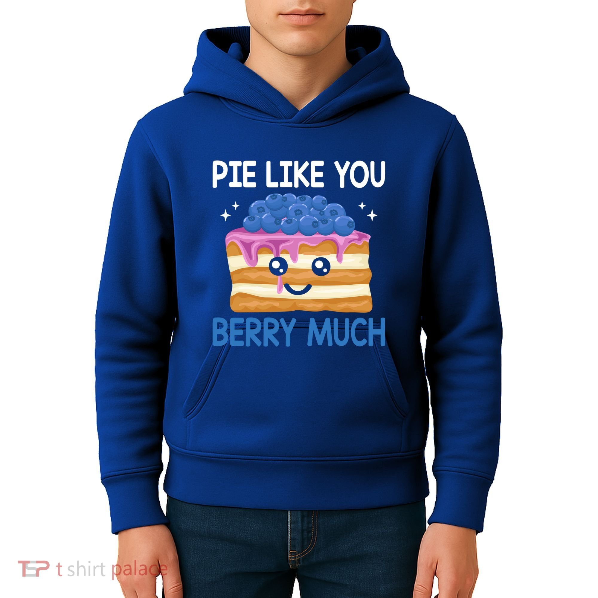Pie Like Blue Berry Much Blueberries Funny Blueberry Lover Gift Kids Hoodie
