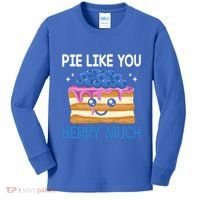 Pie Like Blue Berry Much Blueberries Funny Blueberry Lover Gift Kids Long Sleeve Shirt thumb 0