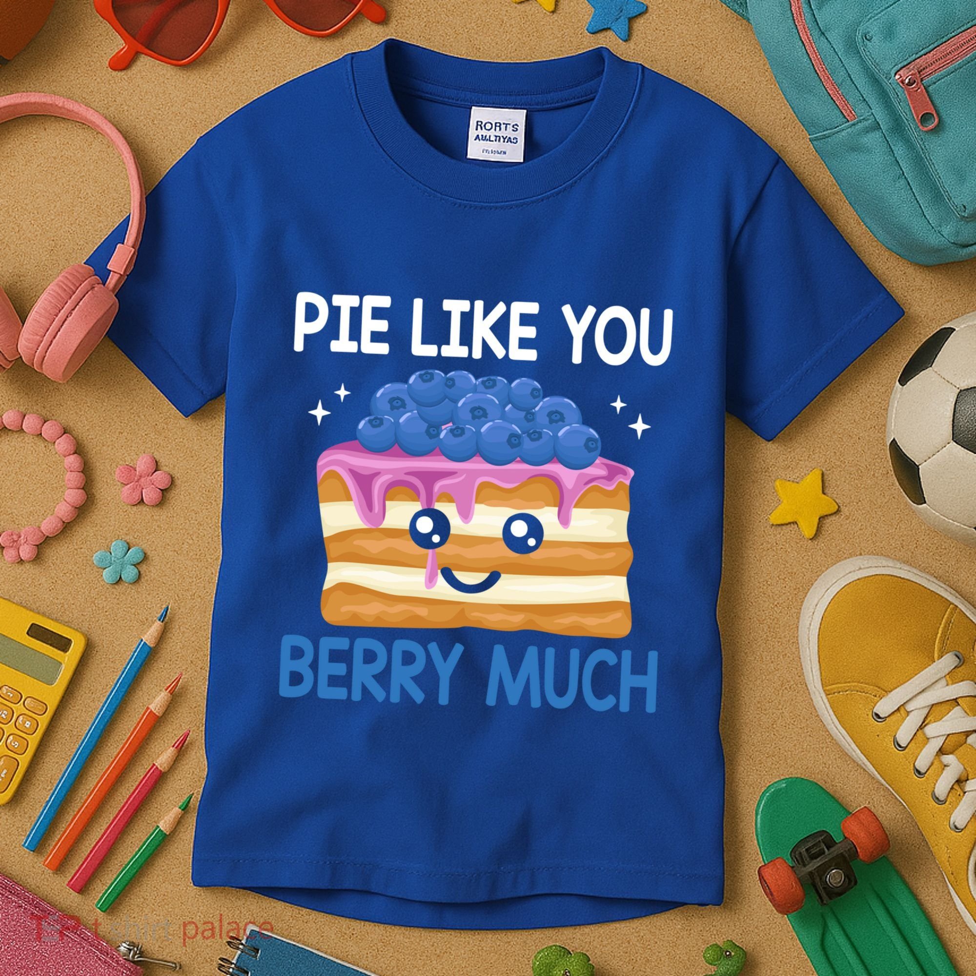 Pie Like Blue Berry Much Blueberries Funny Blueberry Lover Gift Kids T-Shirt