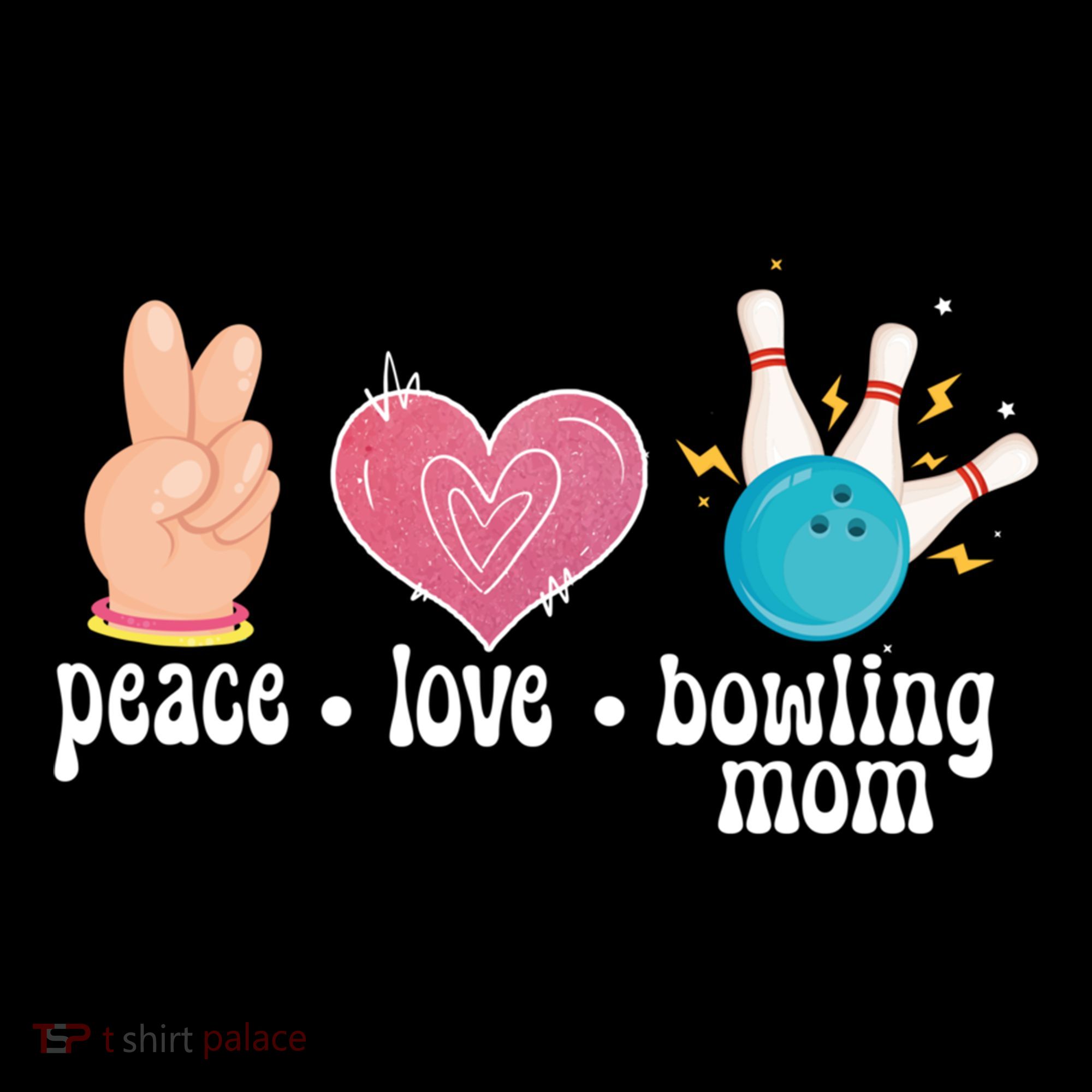 Peace Love Bowling Mom Of A Bowler Mama Bowling Mother Gift Coffee Mug