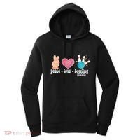 Peace Love Bowling Mom Of A Bowler Mama Bowling Mother Gift Women's Hoodie thumb 0