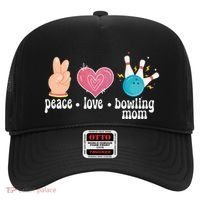 Peace Love Bowling Mom Of A Bowler Mama Bowling Mother Gift Hat thumb 0