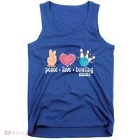Peace Love Bowling Mom Of A Bowler Mama Bowling Mother Gift Tank Top thumb 0