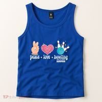 Peace Love Bowling Mom Of A Bowler Mama Bowling Mother Gift Tank Top thumb 2