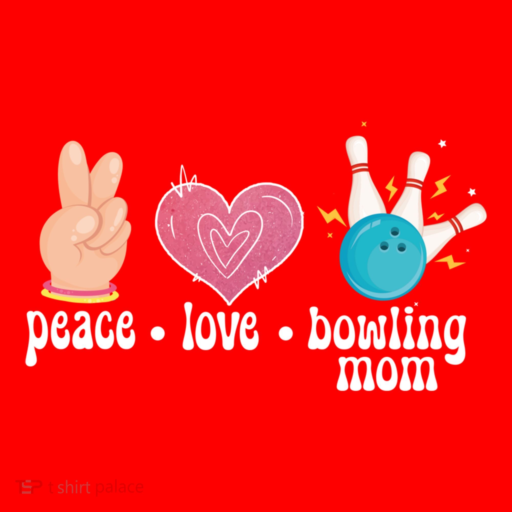 Peace Love Bowling Mom Of A Bowler Mama Bowling Mother Gift Santa Hat