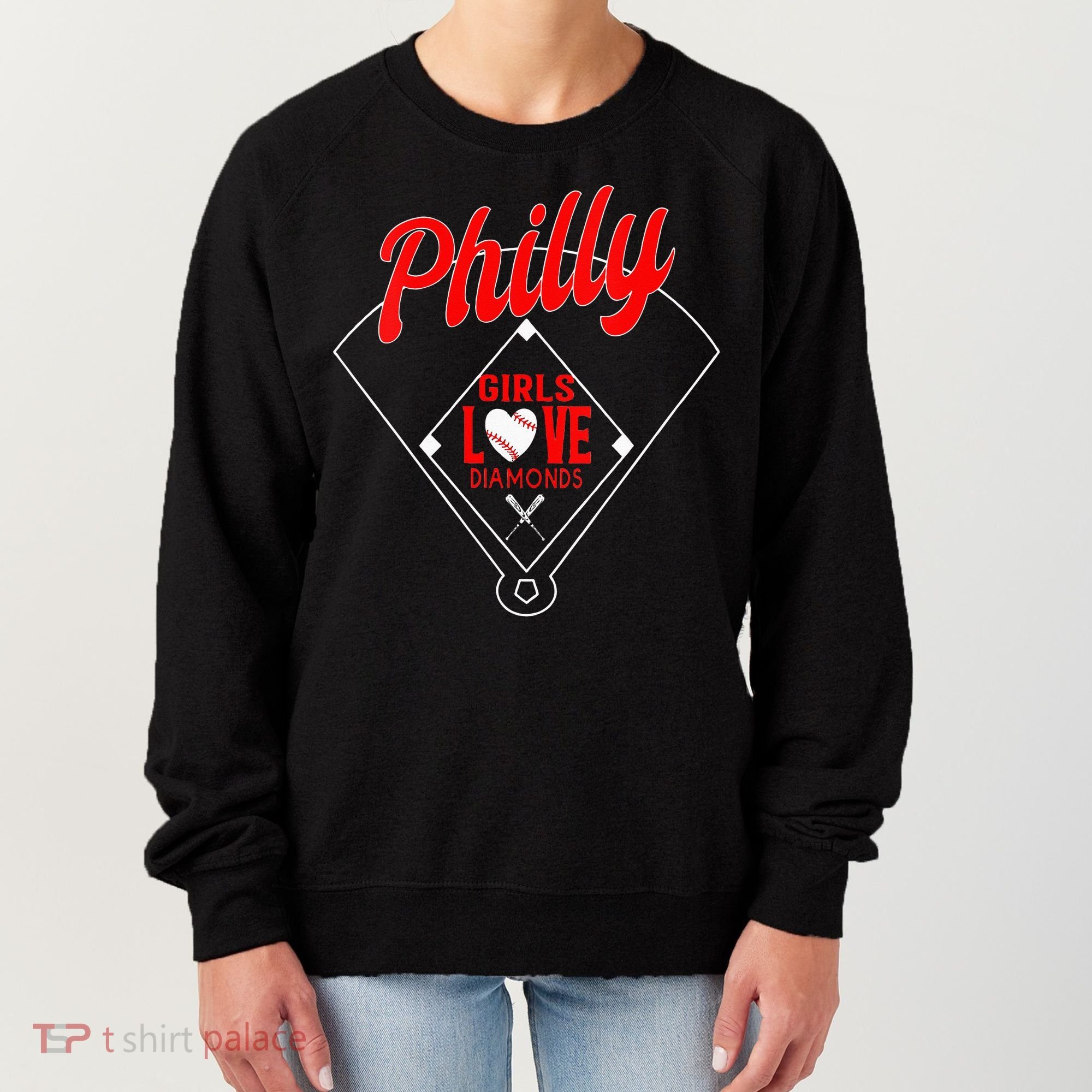  Philly Love Baseball Philadelphia Fan Funny  Women's Sweatshirt