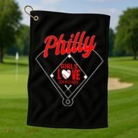  Philly Love Baseball Philadelphia Fan Funny  Golf Towel thumb 1