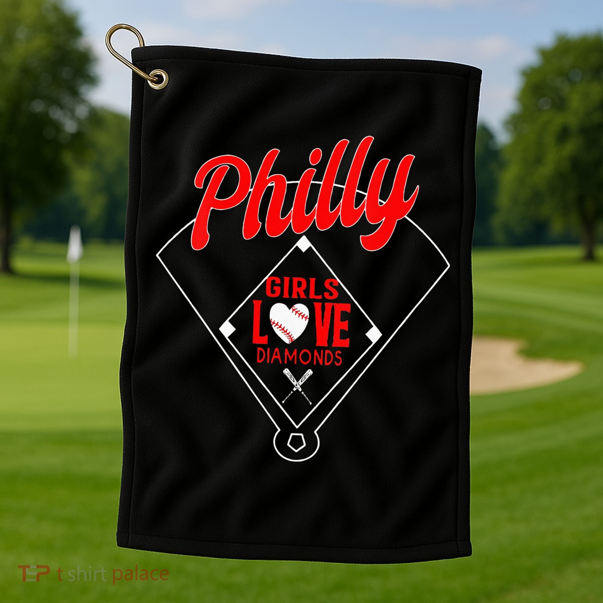  Philly Love Baseball Philadelphia Fan Funny  Golf Towel