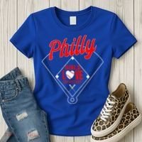  Philly Love Baseball Philadelphia Fan Funny  Women's T-Shirt thumb 3