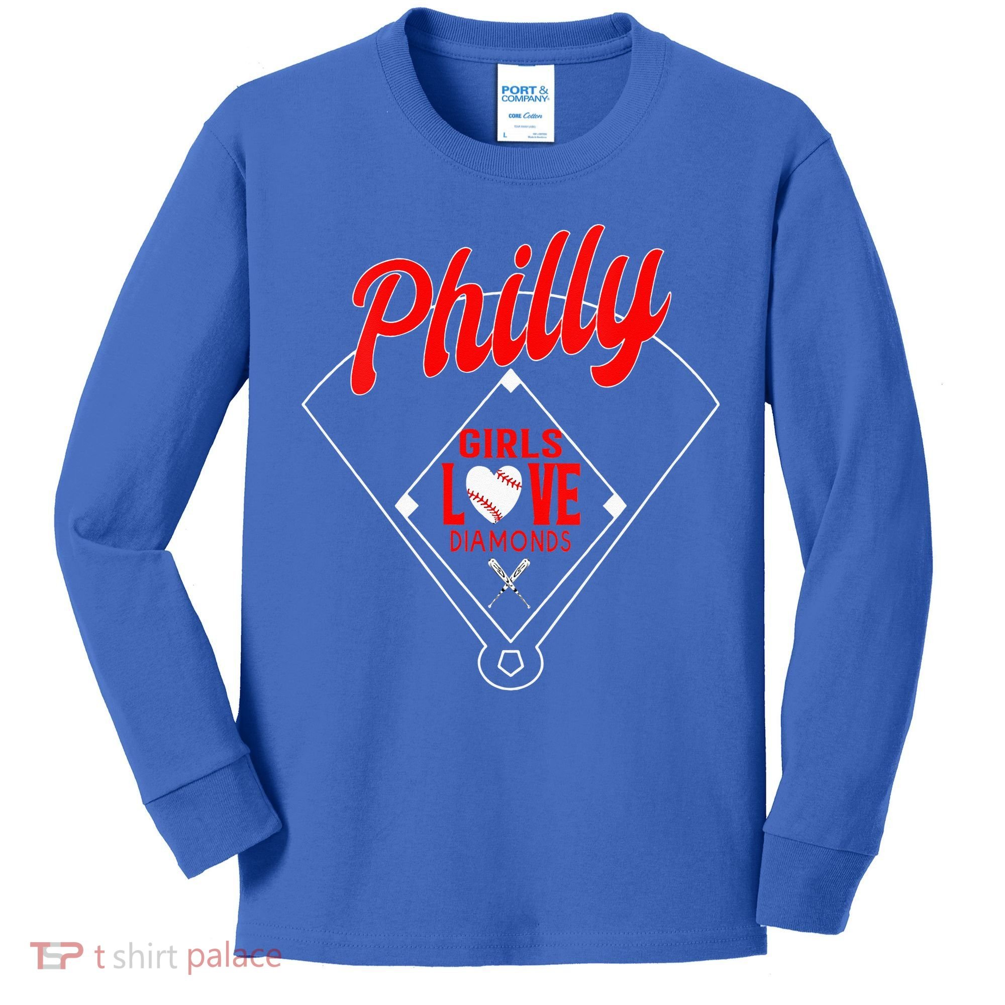  Philly Love Baseball Philadelphia Fan Funny  Kids Long Sleeve Shirt