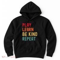 Play Learn Be Kind Repeat Unity Day No Bullies Kindness Hoodie thumb 0