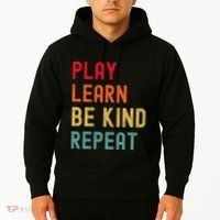 Play Learn Be Kind Repeat Unity Day No Bullies Kindness Hoodie thumb 2
