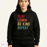 Play Learn Be Kind Repeat Unity Day No Bullies Kindness Hoodie thumb 5