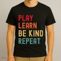 Play Learn Be Kind Repeat Unity Day No Bullies Kindness T-Shirt thumb 3