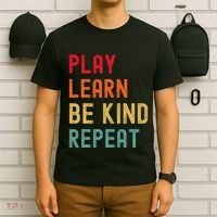 Play Learn Be Kind Repeat Unity Day No Bullies Kindness T-Shirt thumb 6