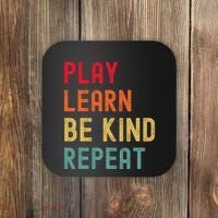 Play Learn Be Kind Repeat Unity Day No Bullies Kindness Coaster thumb 0