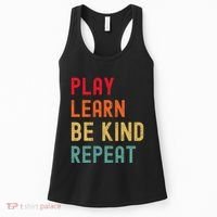 Play Learn Be Kind Repeat Unity Day No Bullies Kindness Women's Tank Top thumb 0