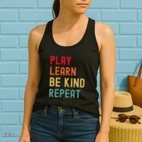 Play Learn Be Kind Repeat Unity Day No Bullies Kindness Women's Tank Top thumb 2