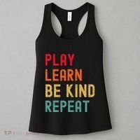 Play Learn Be Kind Repeat Unity Day No Bullies Kindness Women's Tank Top thumb 3