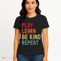 Play Learn Be Kind Repeat Unity Day No Bullies Kindness Women's T-Shirt thumb 4