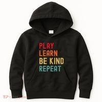 Play Learn Be Kind Repeat Unity Day No Bullies Kindness Kids Hoodie thumb 0