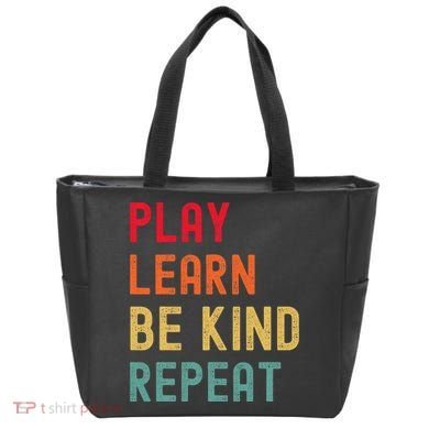 Play Learn Be Kind Repeat Unity Day No Bullies Kindness Tote Bag