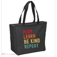 Play Learn Be Kind Repeat Unity Day No Bullies Kindness Tote Bag thumb 2