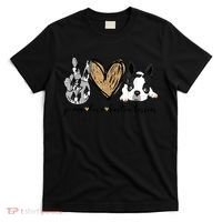 Peace Love Boston Terrier Funny Boston Terrier Lover Dog Mom T-Shirt thumb 0