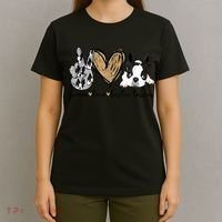 Peace Love Boston Terrier Funny Boston Terrier Lover Dog Mom T-Shirt thumb 4
