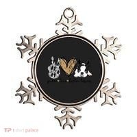 Peace Love Boston Terrier Funny Boston Terrier Lover Dog Mom Ornament thumb 0
