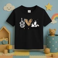 Peace Love Boston Terrier Funny Boston Terrier Lover Dog Mom Toddler T-Shirt thumb 3