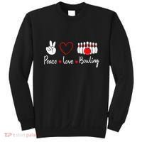 Peace Love Bowling Cute Bowling Lover Sweatshirt thumb 0