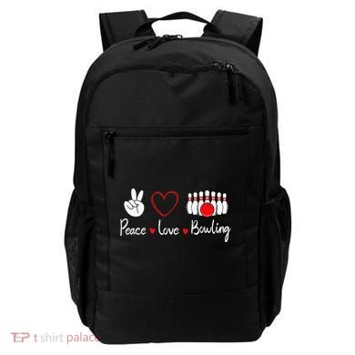 Peace Love Bowling Cute Bowling Lover Backpack