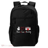 Peace Love Bowling Cute Bowling Lover Backpack thumb 0