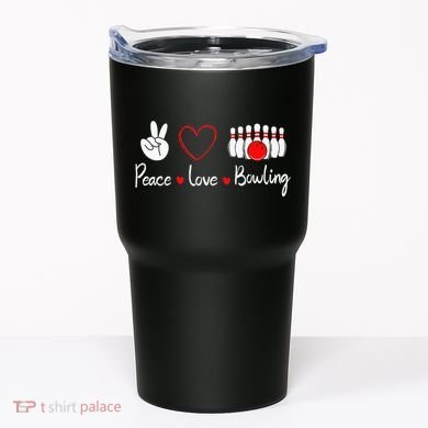 Peace Love Bowling Cute Bowling Lover Tumbler