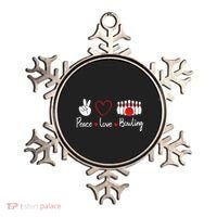 Peace Love Bowling Cute Bowling Lover Ornament thumb 0