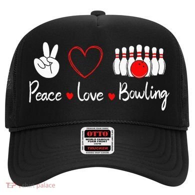 Peace Love Bowling Cute Bowling Lover Hat
