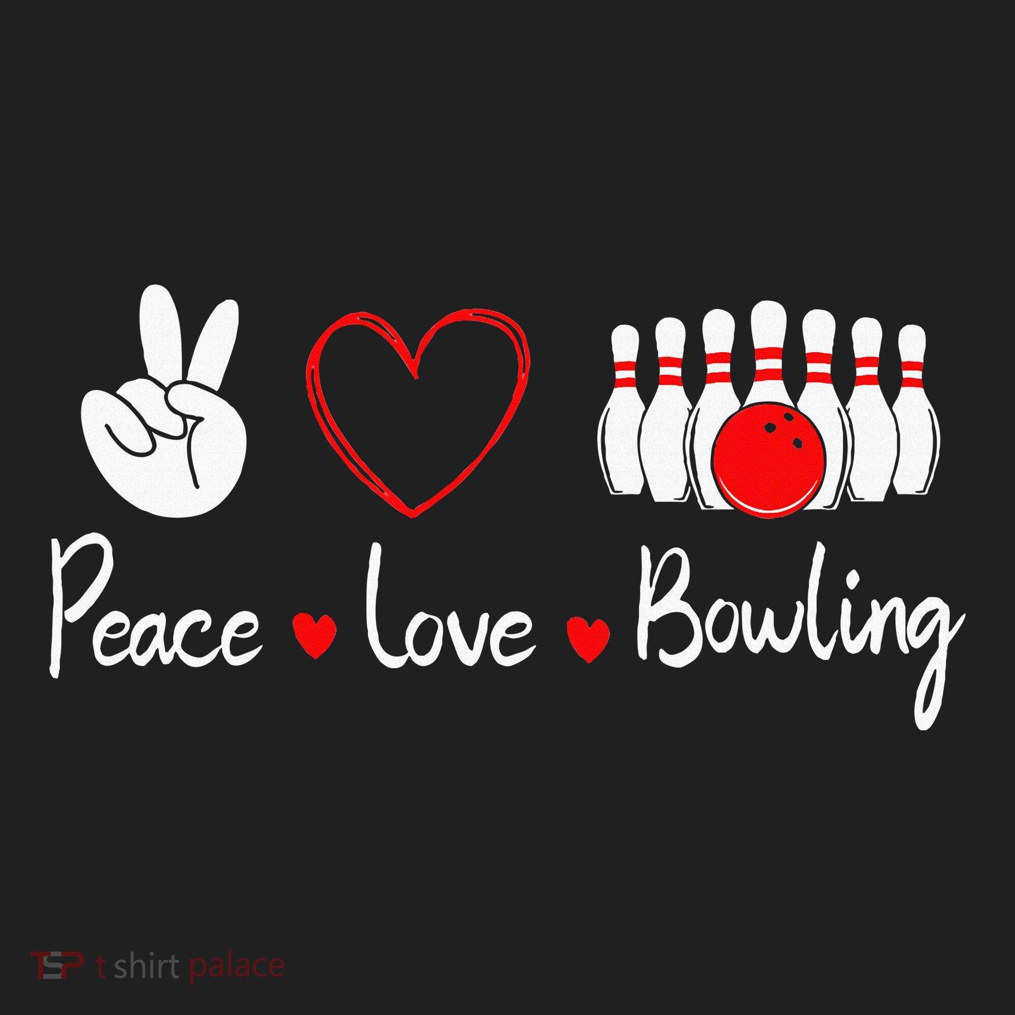 Peace Love Bowling Cute Bowling Lover Golf Towel