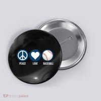Peace Love Baseball Button thumb 0