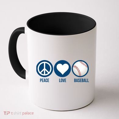 Peace Love Baseball Coffee Mug