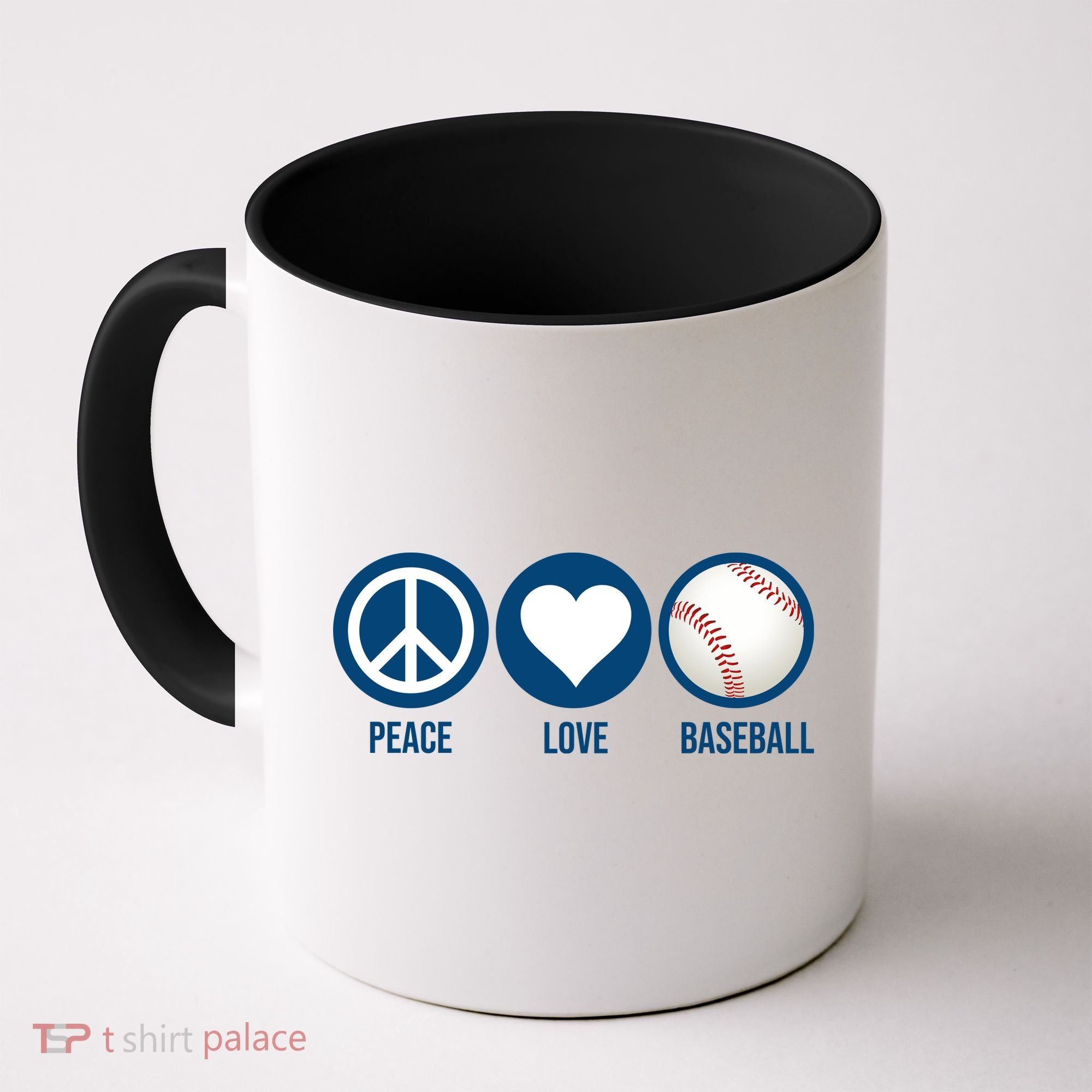 Peace Love Baseball Coffee Mug