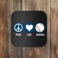 Peace Love Baseball Coaster thumb 0