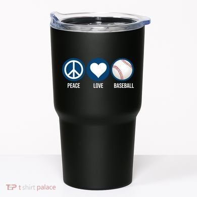 Peace Love Baseball Tumbler