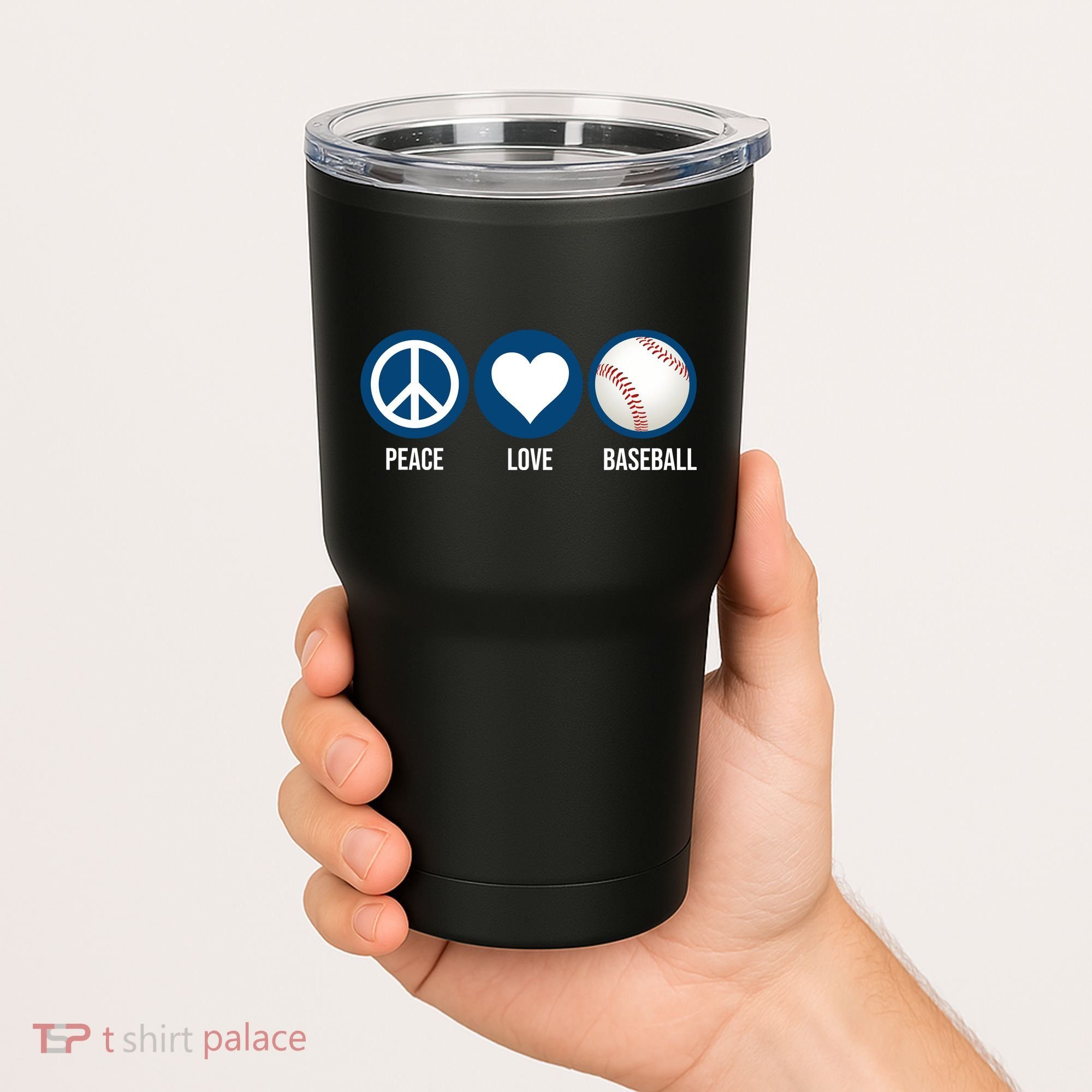 Peace Love Baseball Tumbler