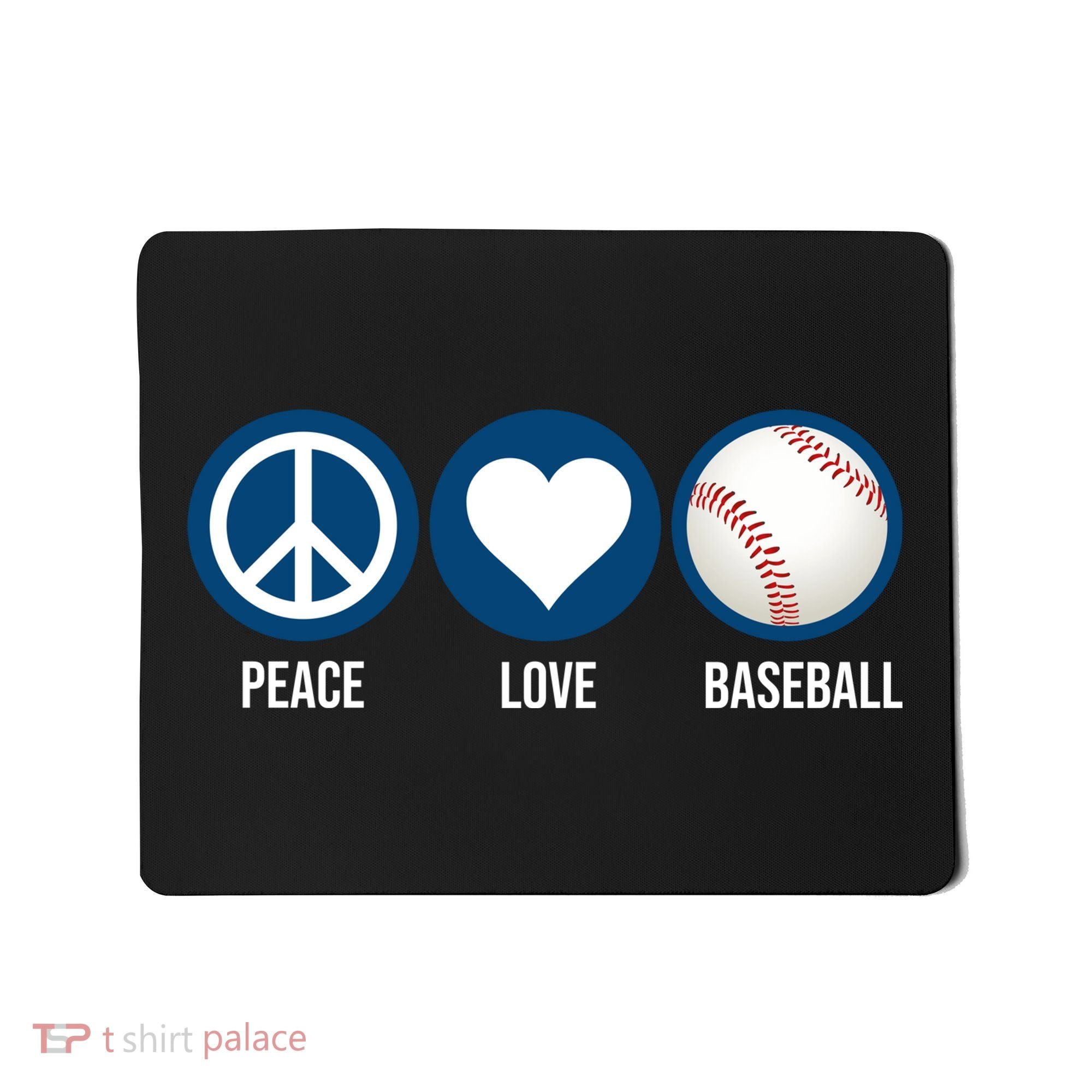 Peace Love Baseball Mousepad
