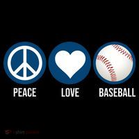 Peace Love Baseball Mousepad thumb 1