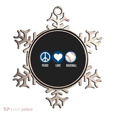 Peace Love Baseball Ornament