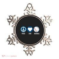 Peace Love Baseball Ornament thumb 0