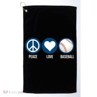 Peace Love Baseball Golf Towel