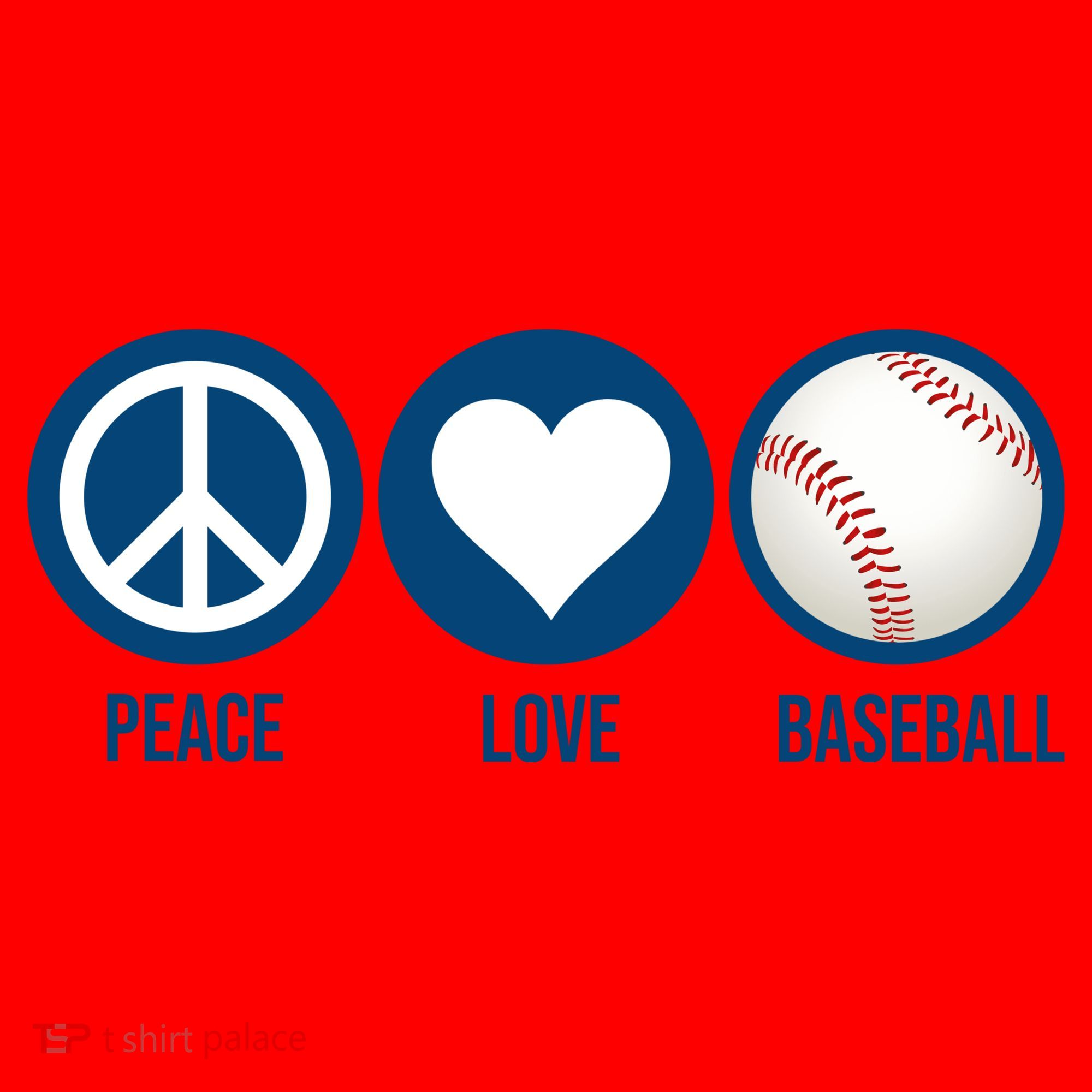 Peace Love Baseball Santa Hat